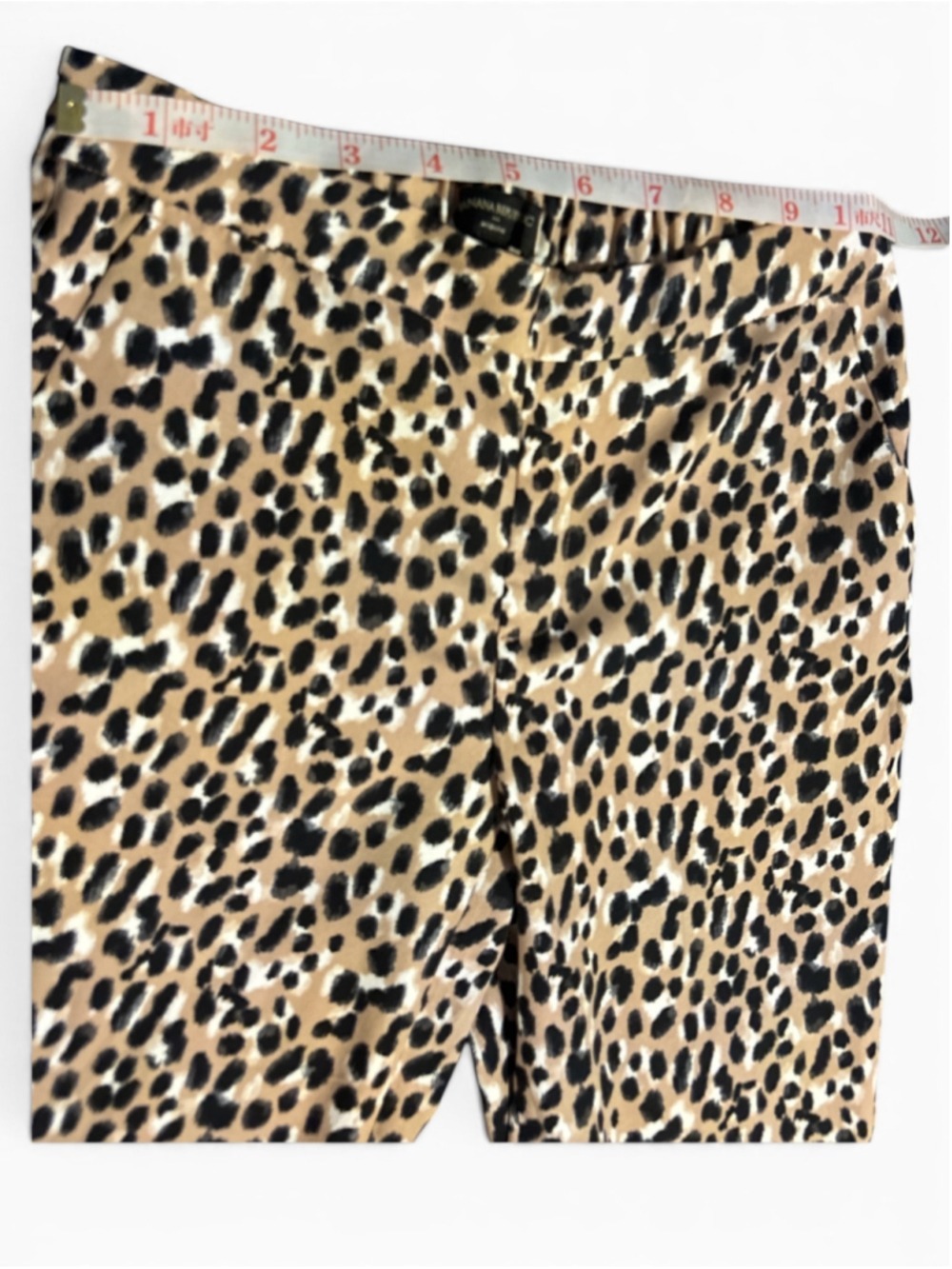 Banana Republic Leopard Print Trousers Size S Beige Black - Picture 3 of 8